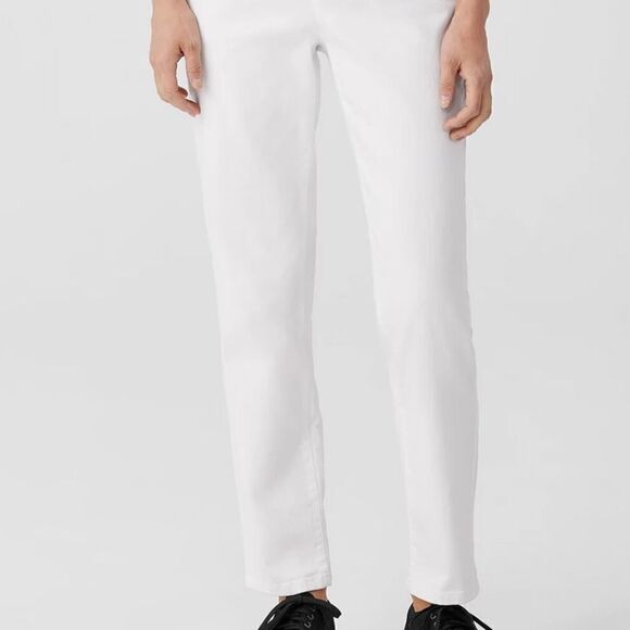 NWT Eileen Fisher Organic Cotton Denim Slim Jean Slim Fit Full Length Stretch 6 - Picture 7 of 11
